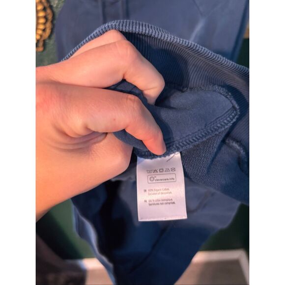 Tentree 100% Organic Cotton Blue Hoodie Sz Large - Picture 4 of 4